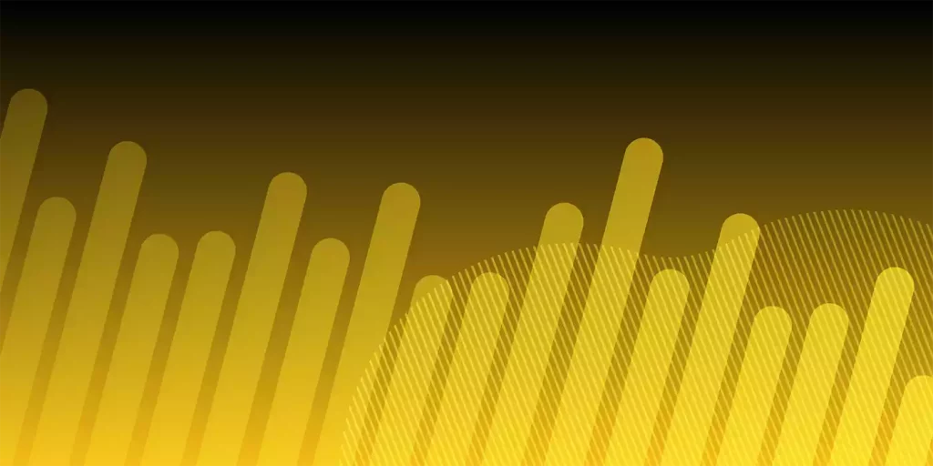 Focus on Linux Podcast Hintergrundbild mit gelben Balken auf gelbem Hintergrund